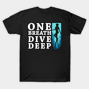 Diver, Apnea Diving, No Limit Freediving T-Shirt